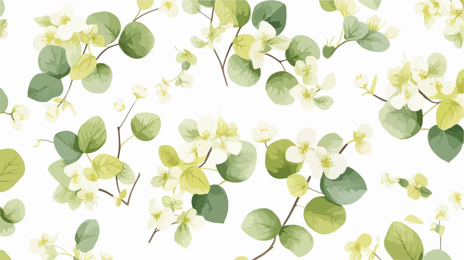Elegant Linden Sprig Floral Seamless Pattern — free download from Dotvec