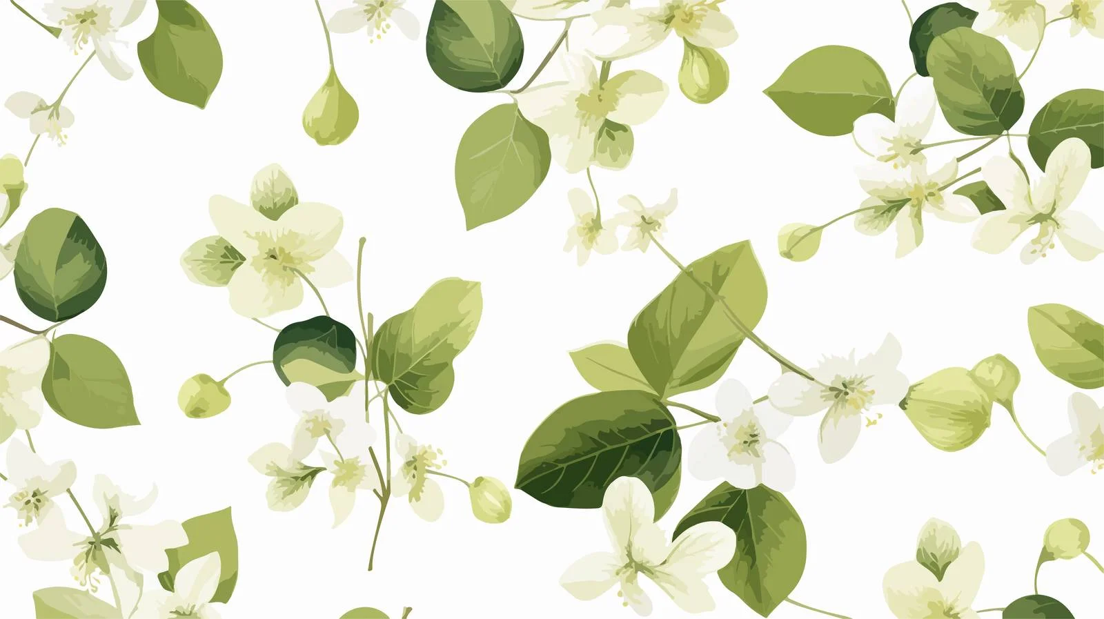 Elegant Linden Sprig Floral Seamless Pattern — free download from Dotvec