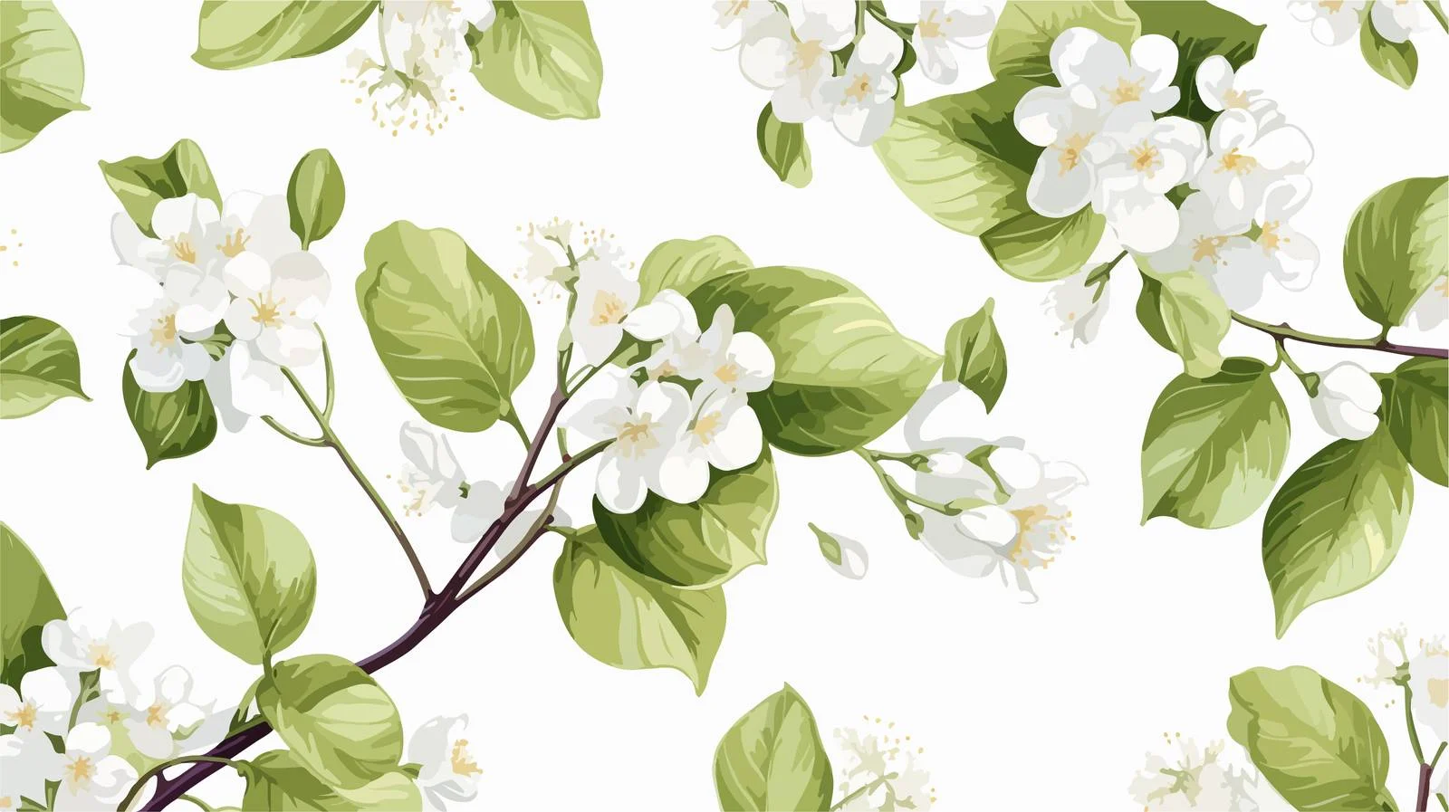 Elegant Linden Sprig Floral Seamless Pattern — free download from Dotvec