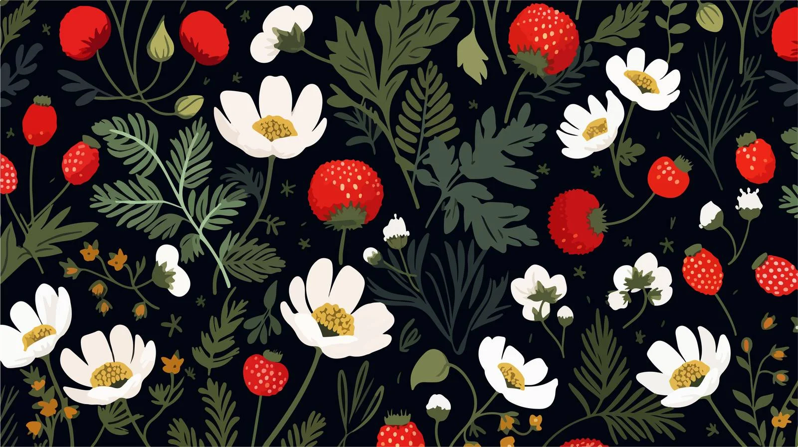 Elegant Seamless Floral Plant Pattern Design — free download from Dotvec