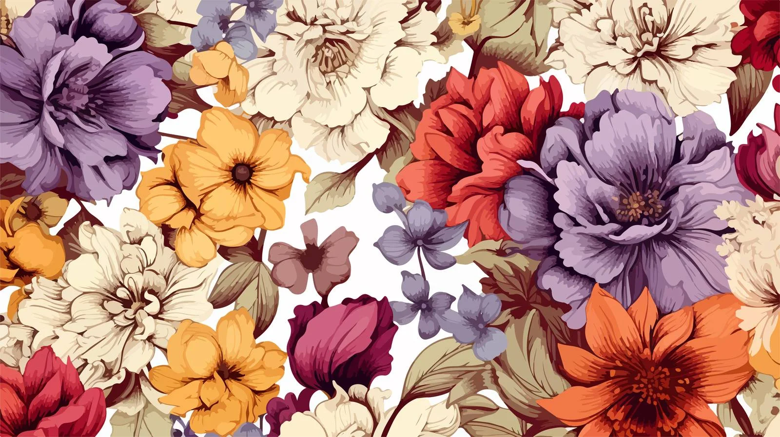 Elegant Vintage Floral Seamless Pattern Background — free download from Dotvec
