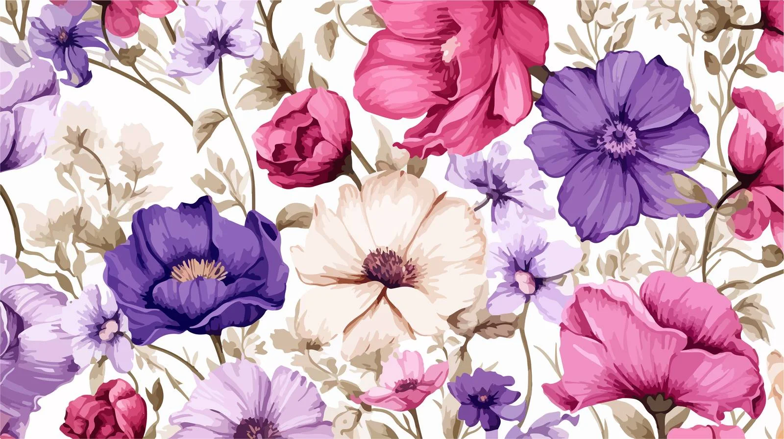 Elegant Vintage Floral Seamless Pattern Background — free download from Dotvec