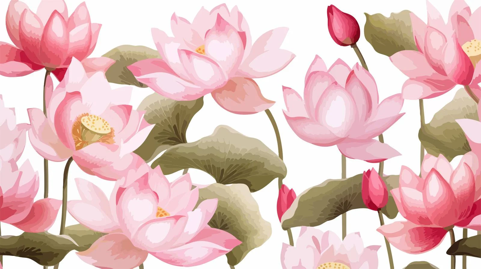 Elegant Pink Blossom Seamless Floral Design — free download from Dotvec