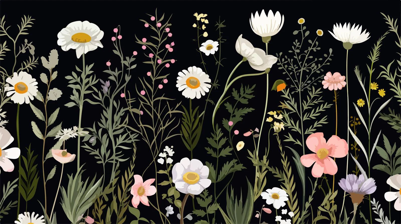 Elegant Floral Romance Blossom Seamless Pattern — free download from Dotvec