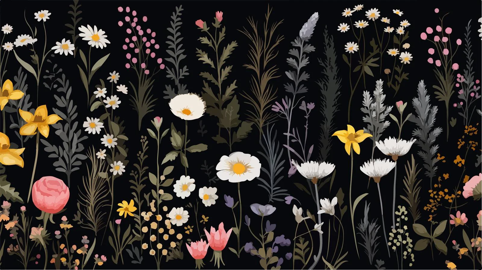 Elegant Romantic Blossom Floral Seamless Pattern — free download from Dotvec