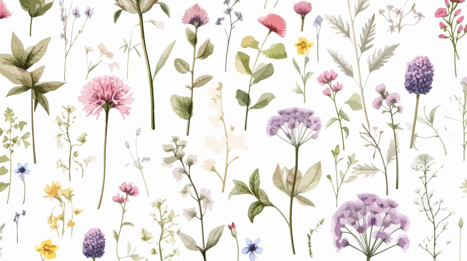 Elegant Wildflower Seamless Floral Pattern Design — free download from Dotvec