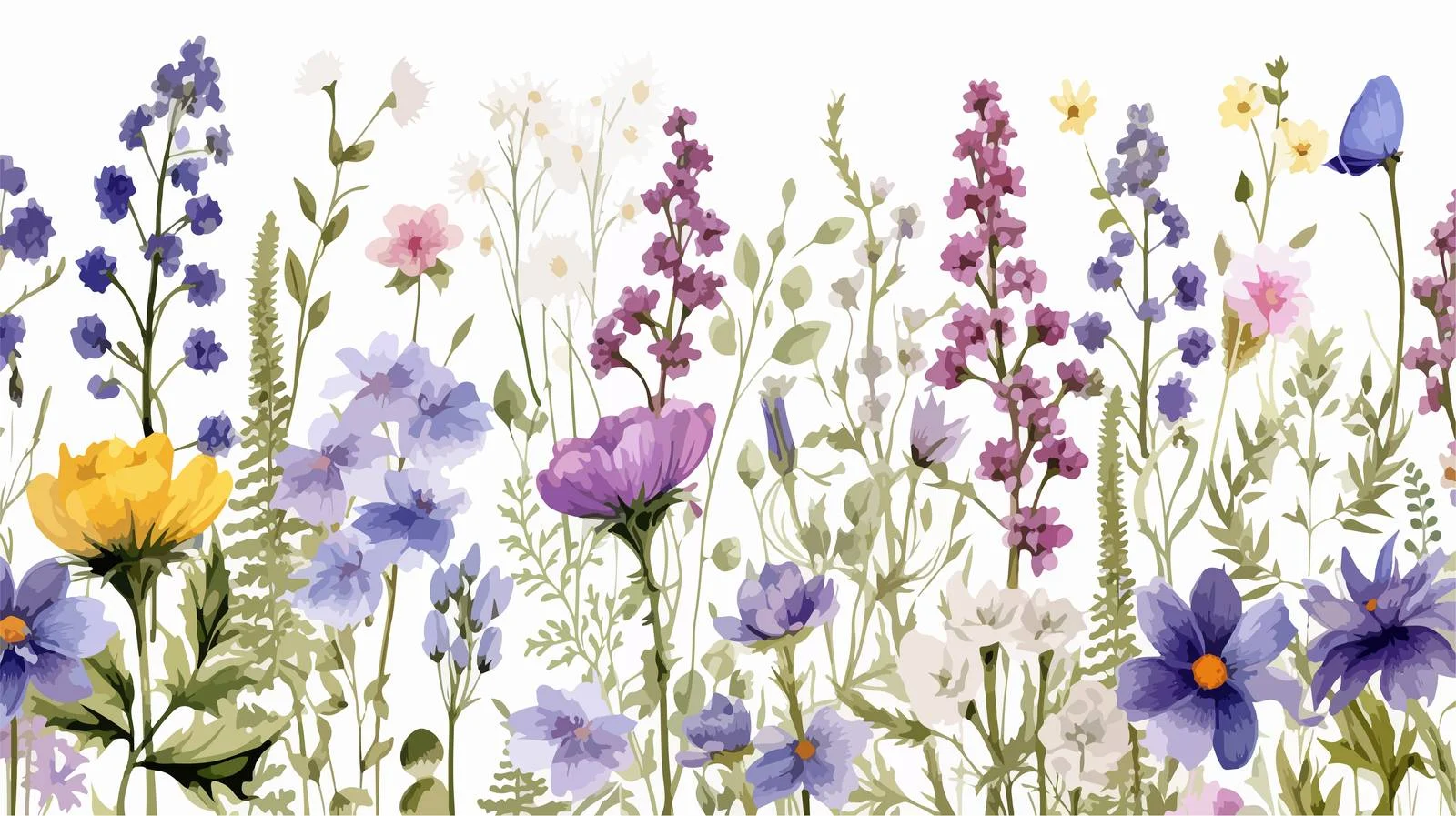 Elegant Wild Flower Seamless Floral Pattern — free download from Dotvec