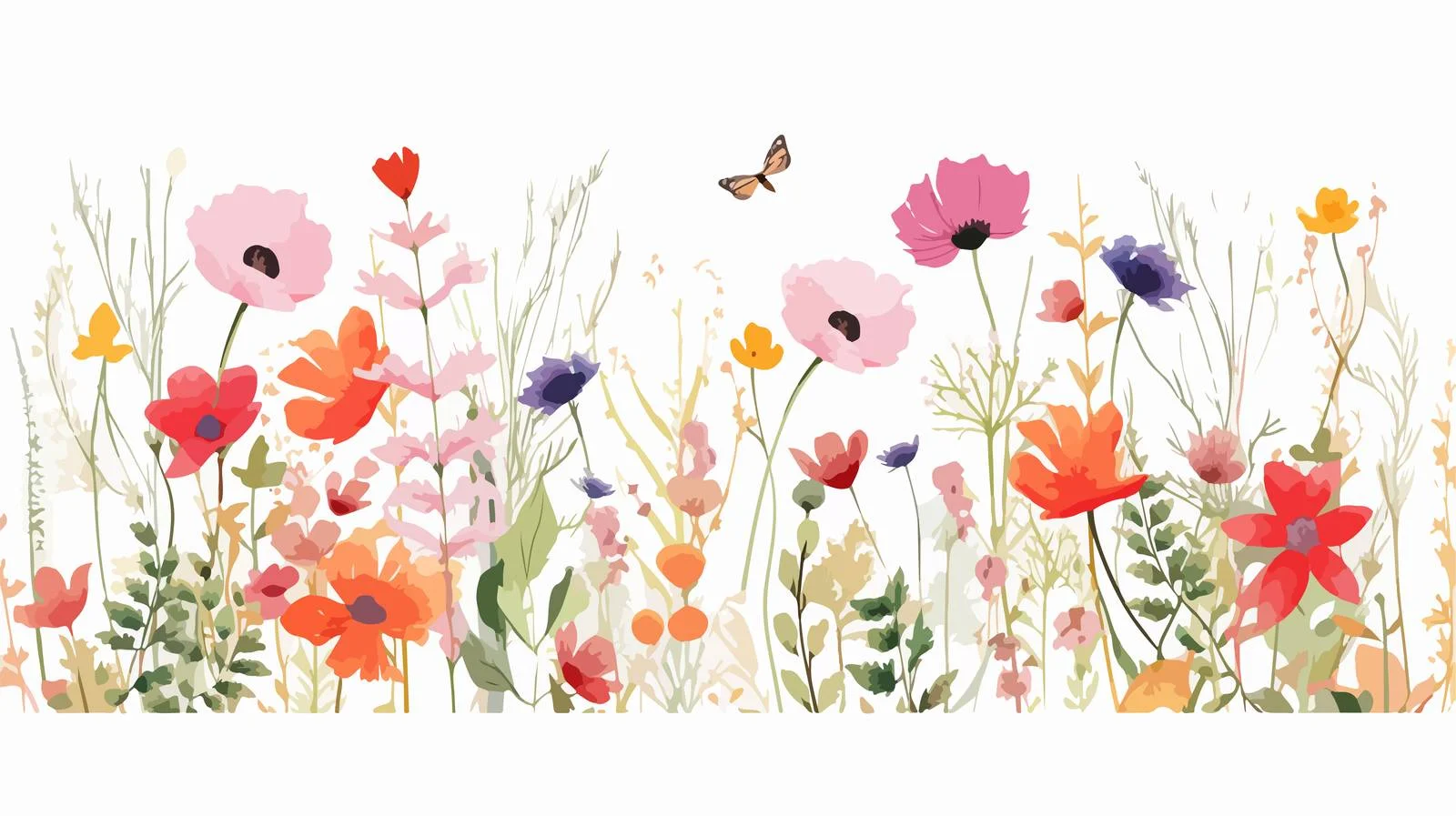 Elegant Botanical Vertical Card Design – free greet image from Dotvec