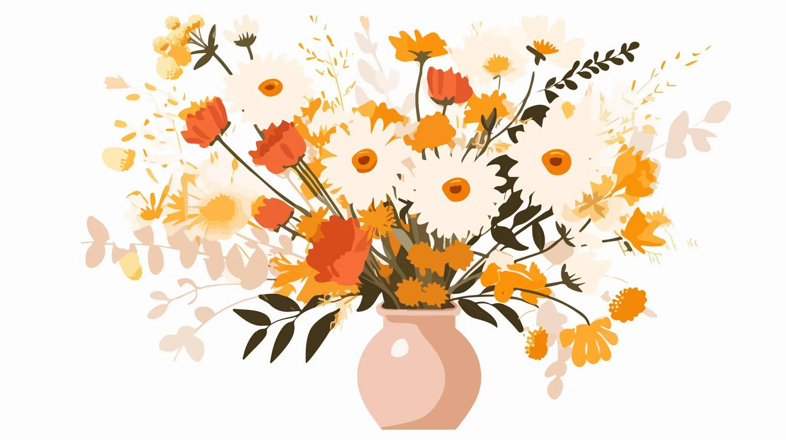 Elegant Abstract Floral Wall Art Poster — free download from Dotvec