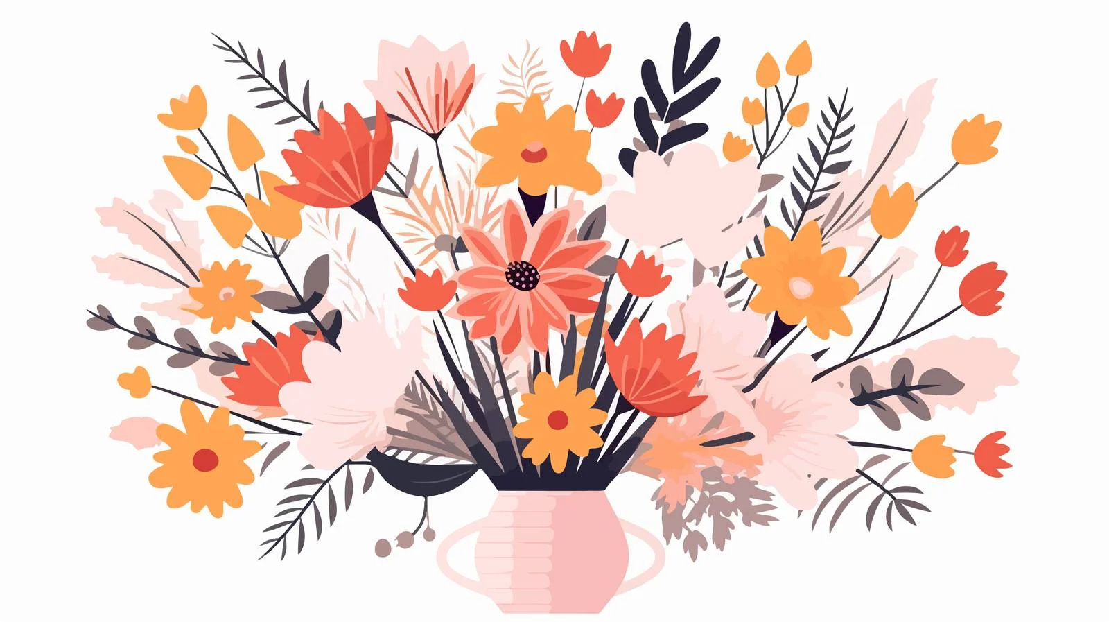 Elegant Abstract Floral Wall Art Poster — free download from Dotvec