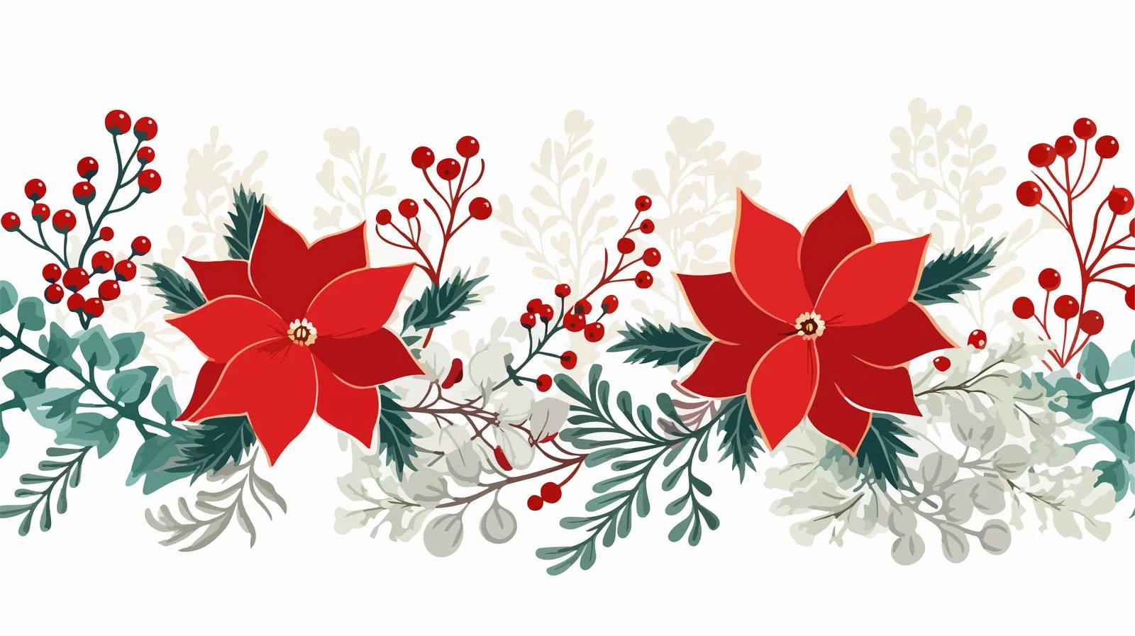 Elegant Winter Floral Greeting Card Design — free download from Dotvec