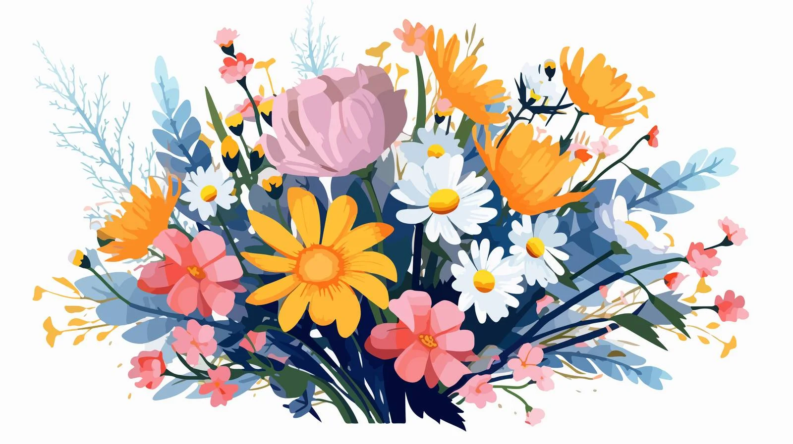 Elegant Spring Bloom Arrangement in Meadow — free download from Dotvec