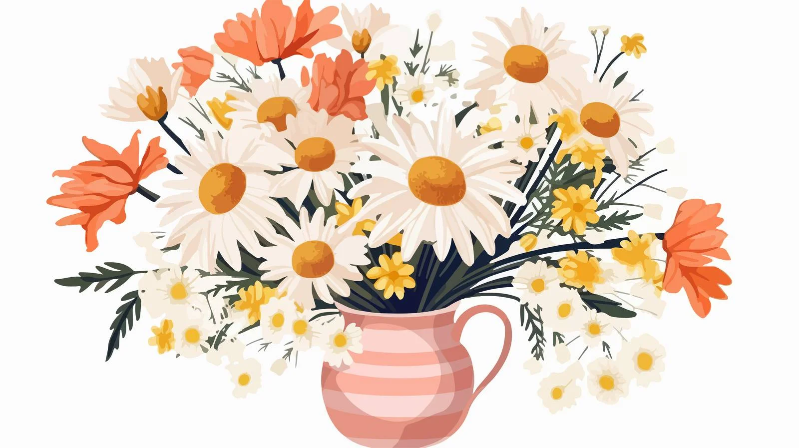 Elegant Floral Bouquet in Vase Artwork — free download from Dotvec