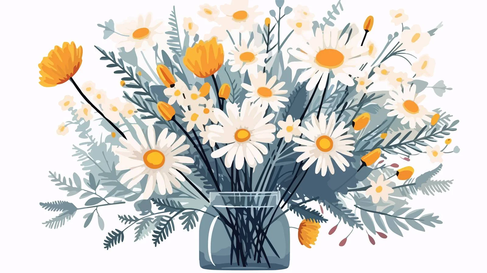 Elegant Floral Arrangement in Vase Displayed — free download from Dotvec