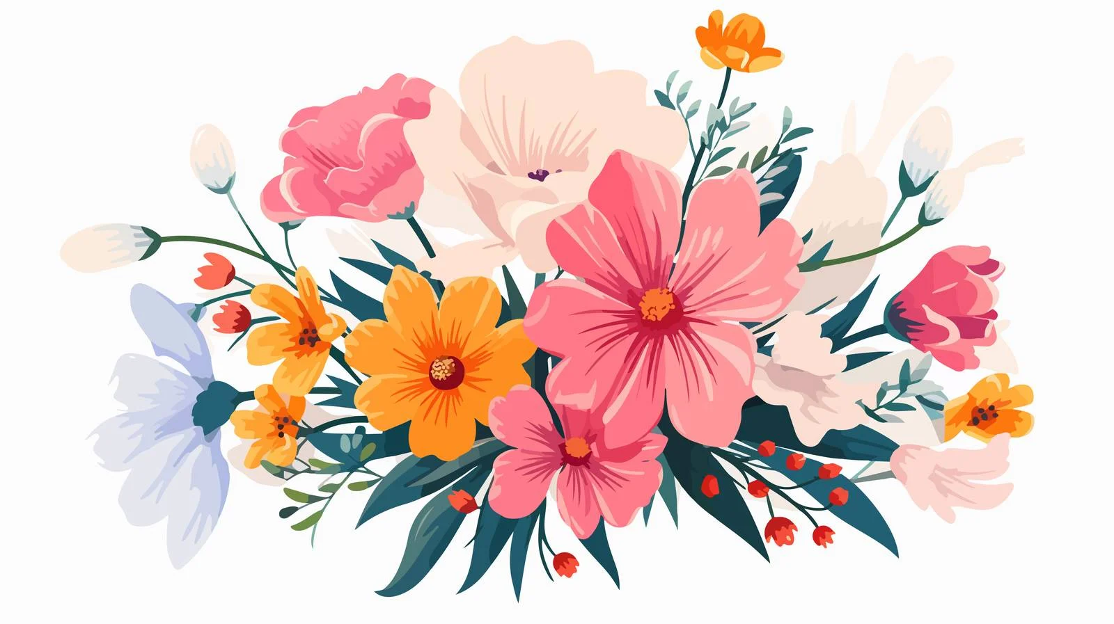 Vibrant Spring Bloom Floral Arrangement — free download from Dotvec