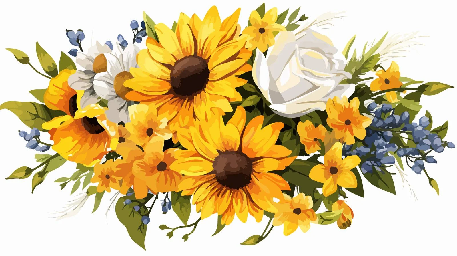Vibrant Summer Flower Arrangement in Field — free download from Dotvec