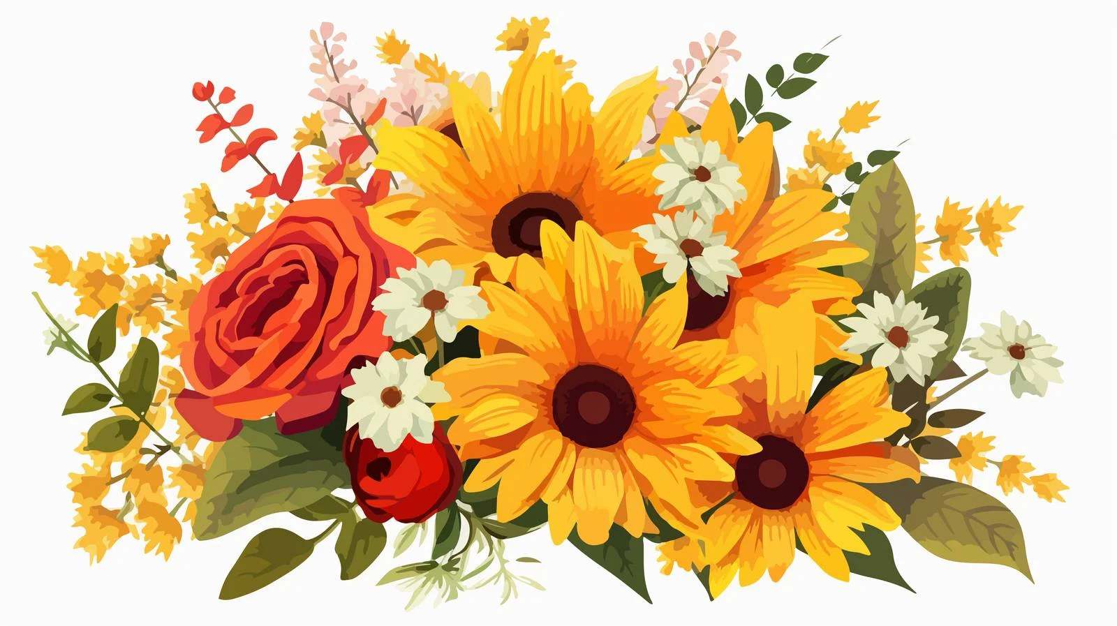 Vibrant Summer Wildflowers Arrangement — free download from Dotvec