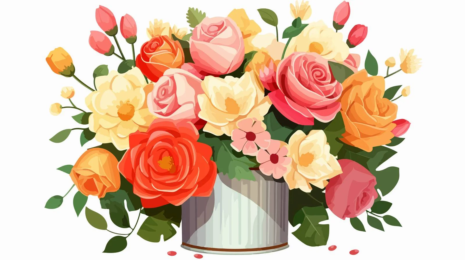 Elegant Floral Bouquet in Paper Wrap — free download from Dotvec