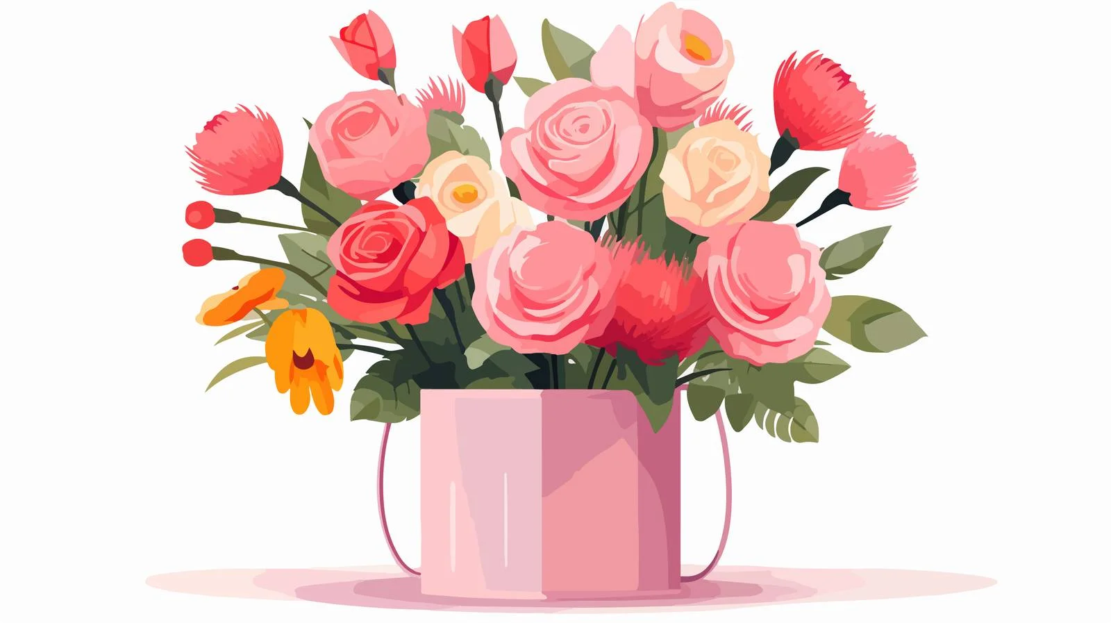 Elegant Paper-Wrapped Floral Arrangement Display — free download from Dotvec