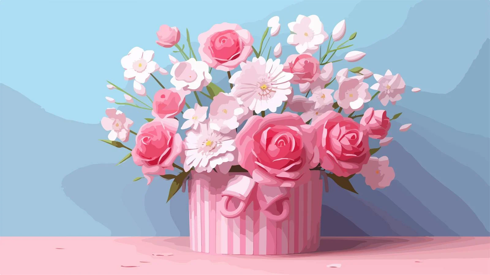 Elegant Floral Arrangement in Paper Packing — free download from Dotvec