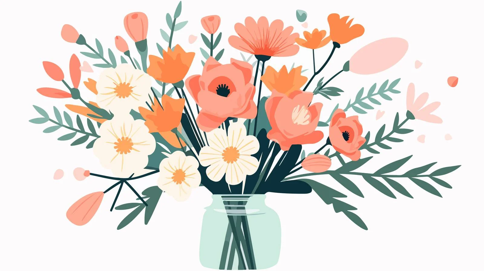 Elegant Floral Arrangement in Vase Display — free download from Dotvec