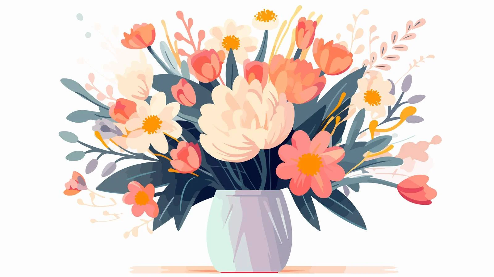 Elegant Floral Arrangement in Vase — free download from Dotvec