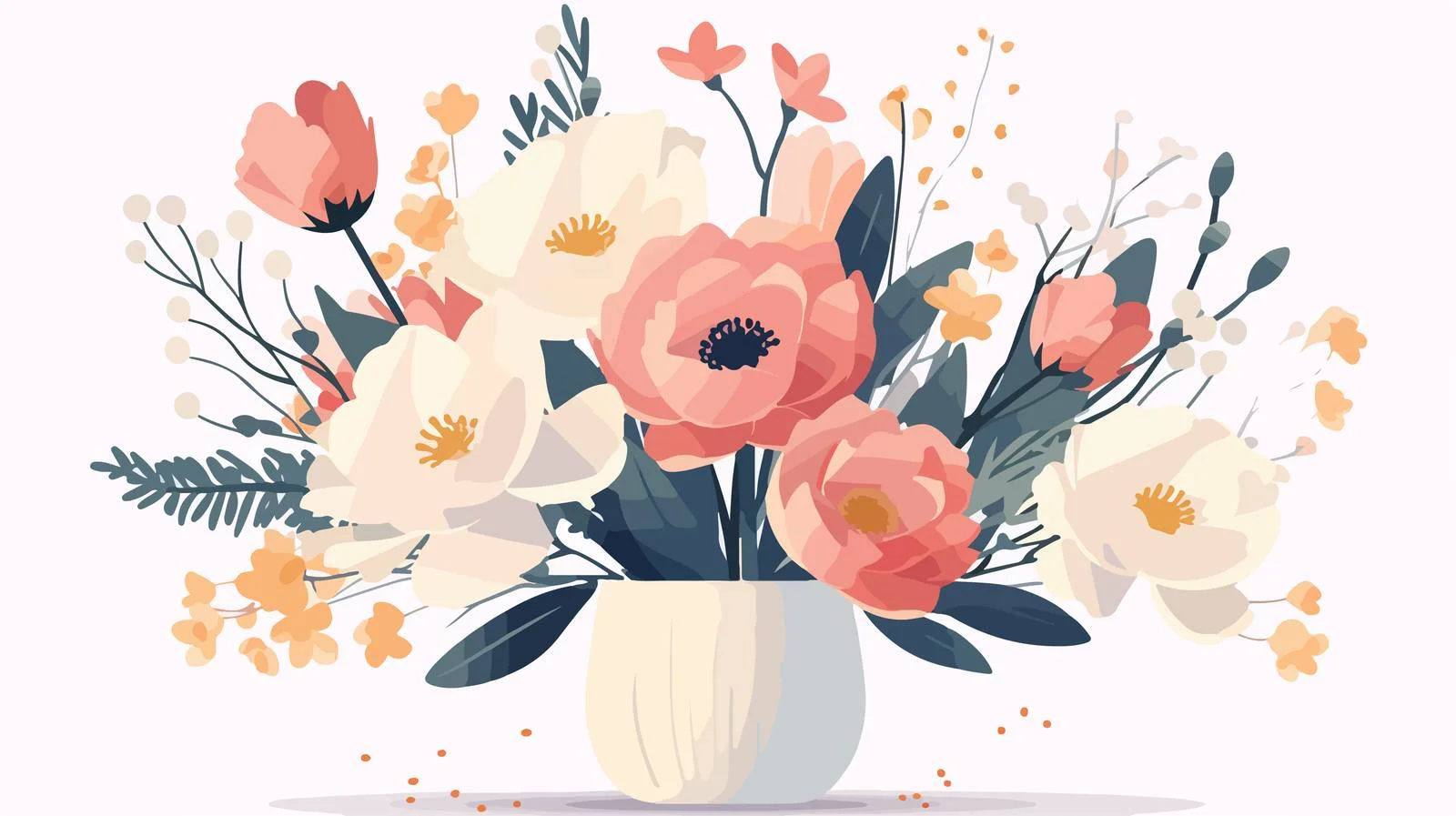 Elegant Cut Floral Arrangement in Vase — free download from Dotvec