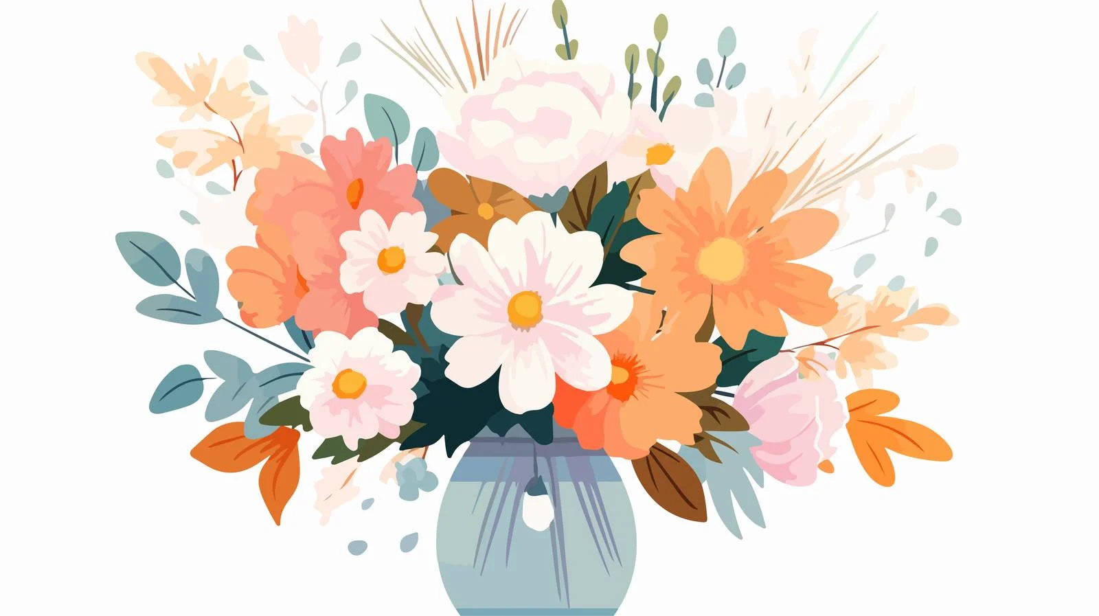 Elegant floral arrangement in vase centerpiece — free download from Dotvec