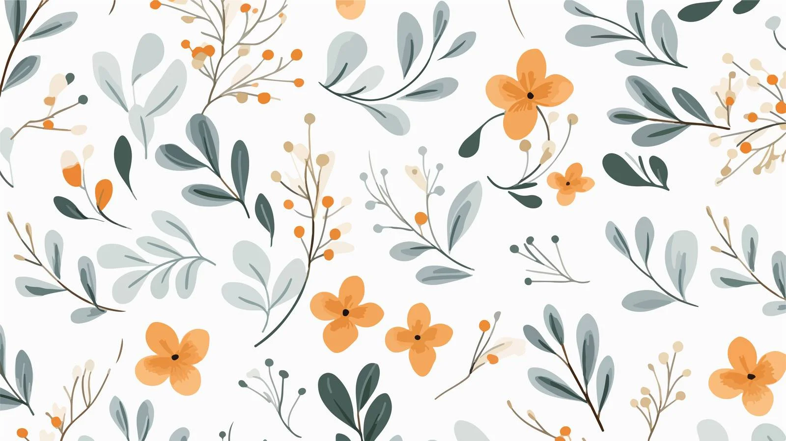 Botanical Branches Seamless Pattern Design — free download from Dotvec