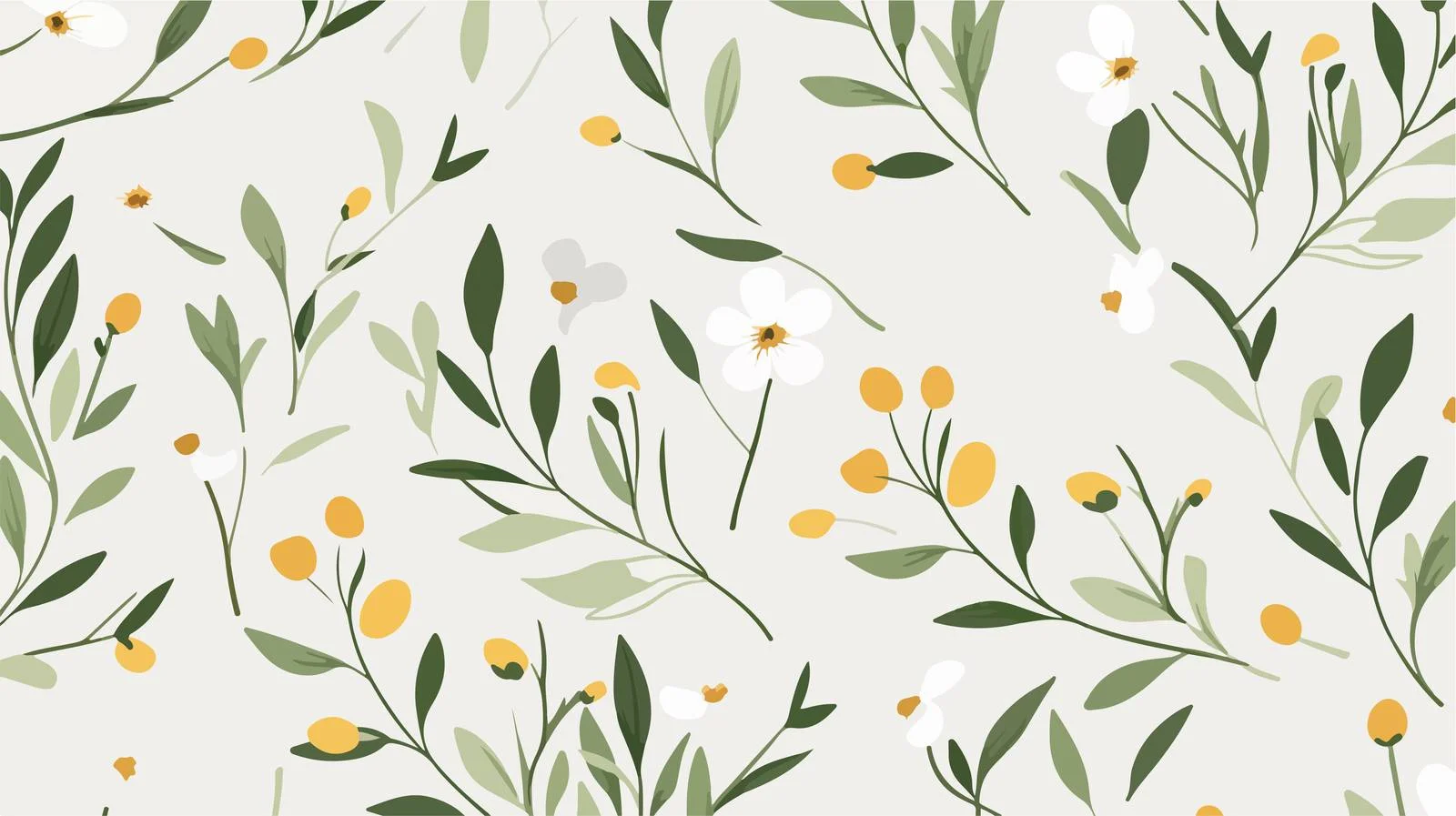 Botanical branch flower seamless design background — free download from Dotvec