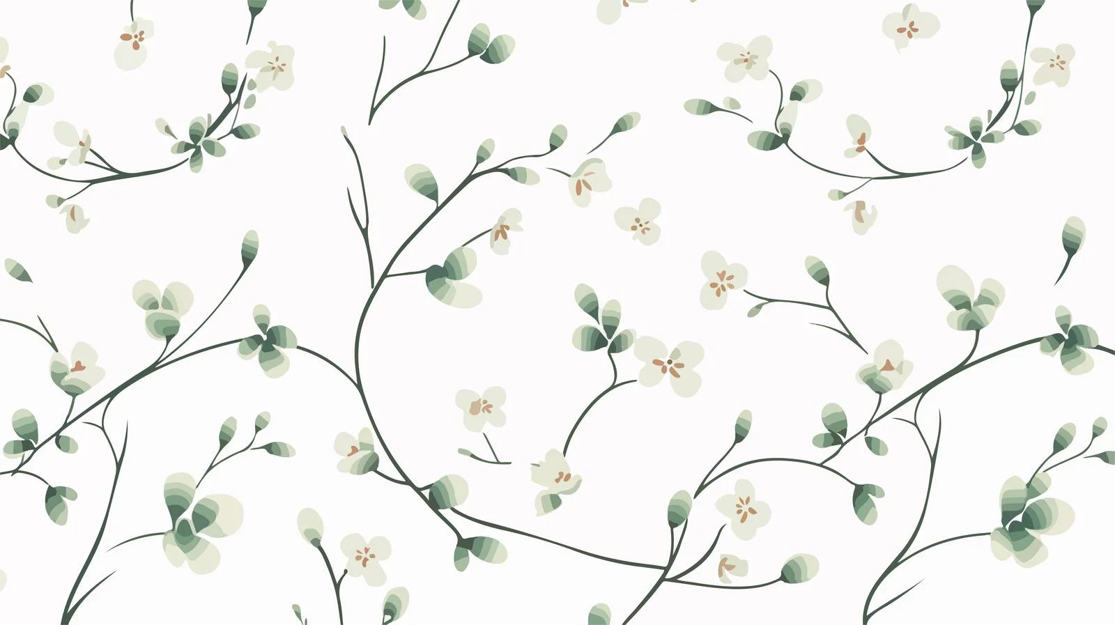 Botanical Seamless Floral Branch Pattern Design — free download from Dotvec