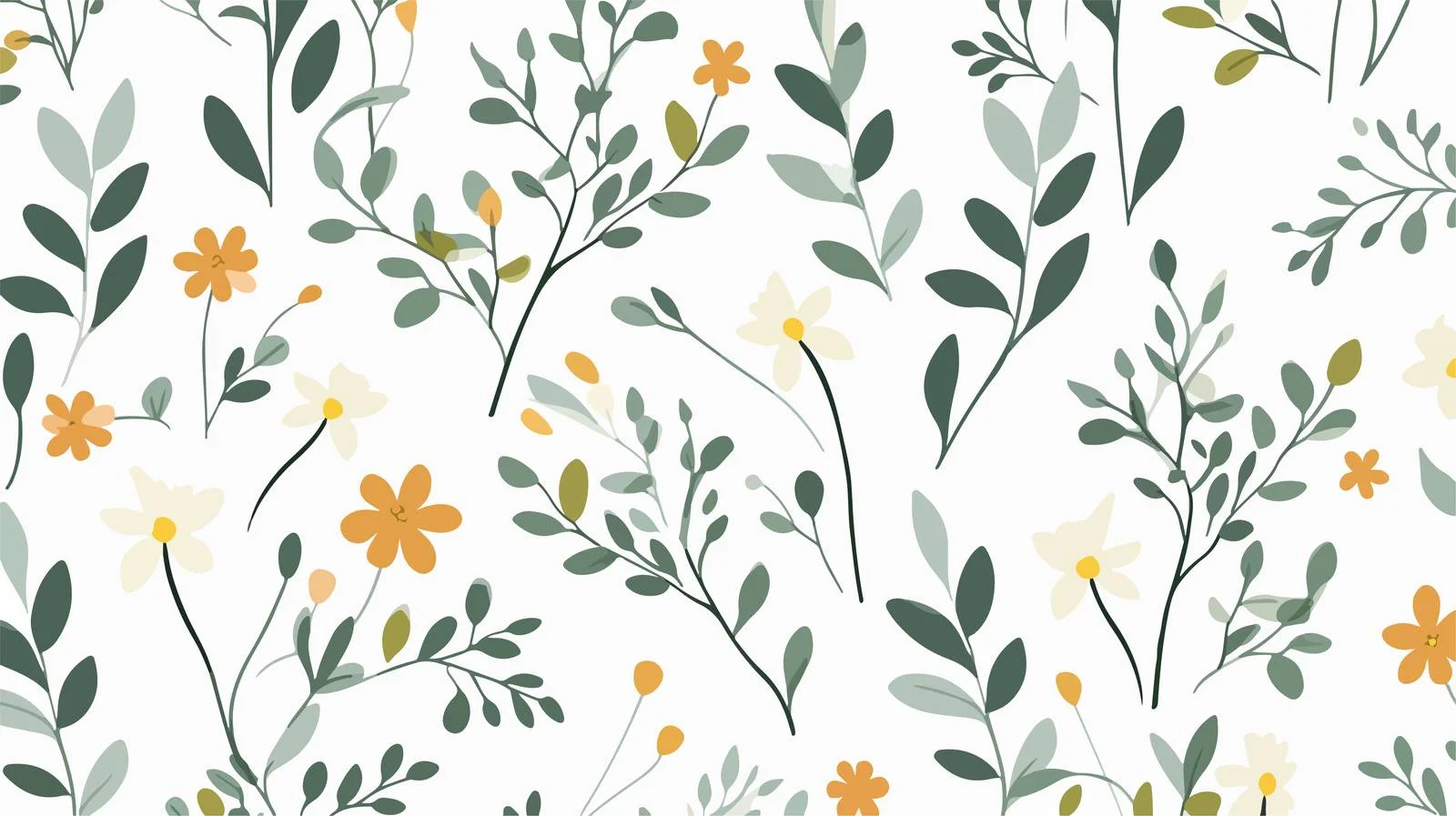 Elegant Floral Branches Seamless Pattern Design — free download from Dotvec