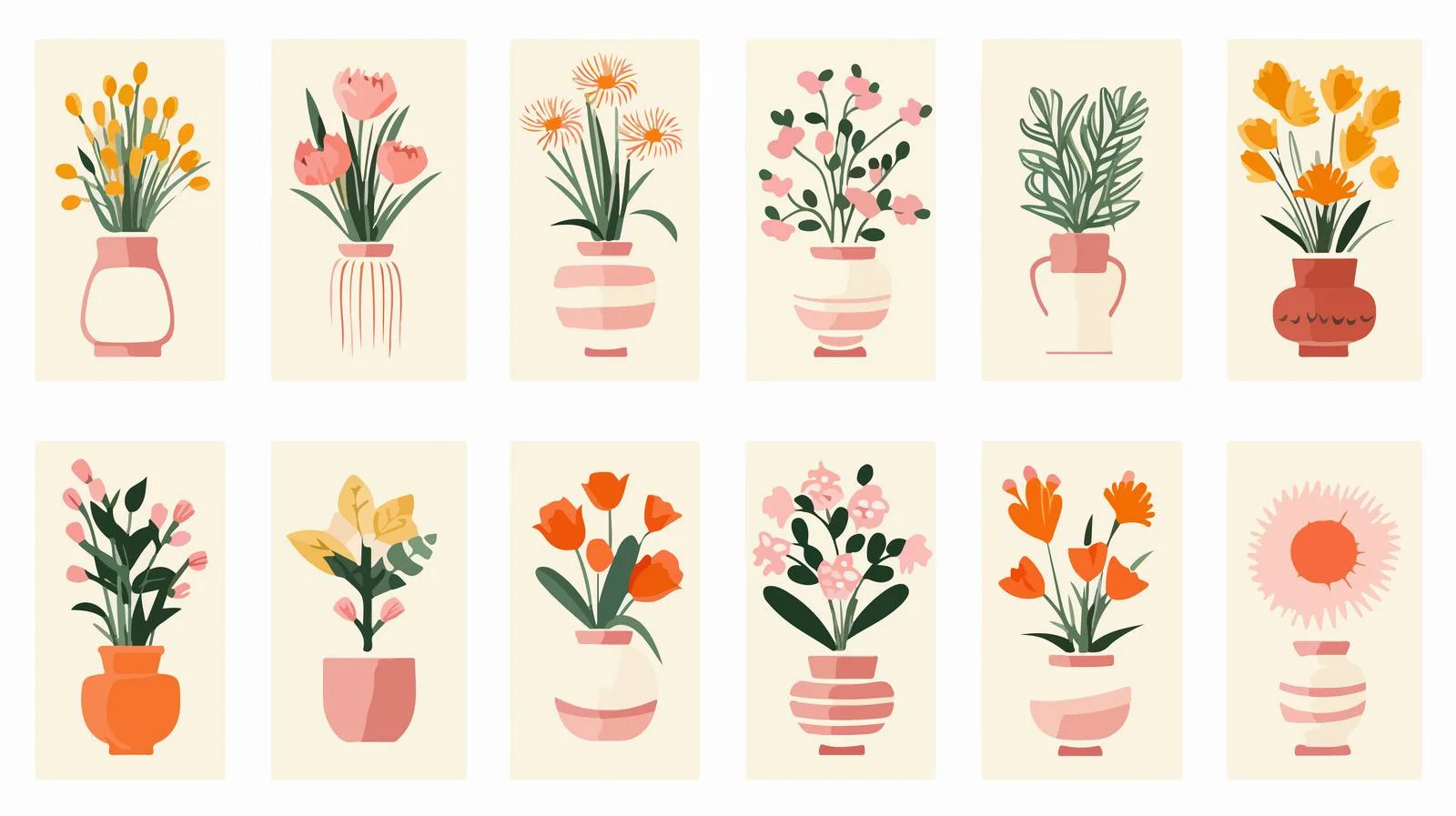 Elegant Botanical Wall Art Collection — free download from Dotvec