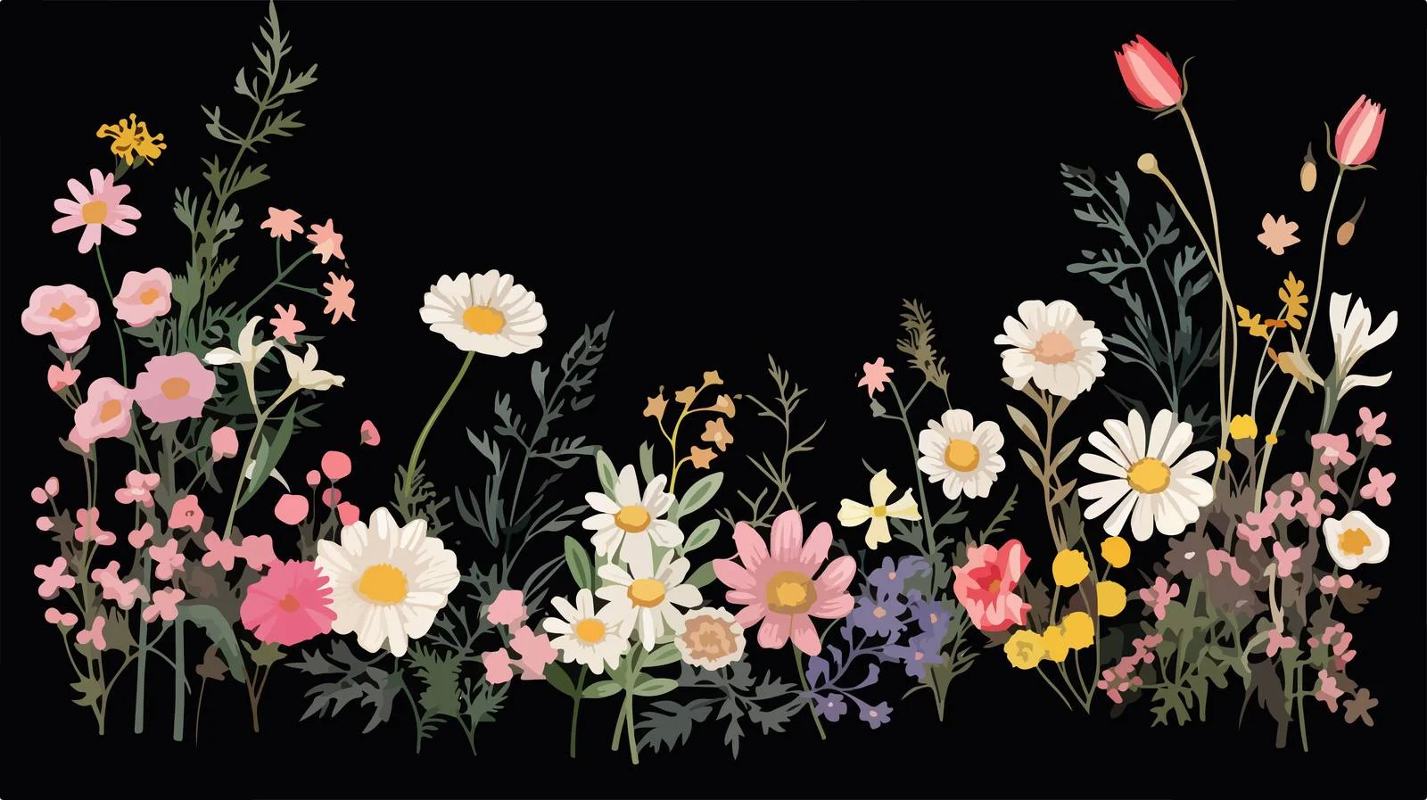 Elegant Floral Vertical Greeting Card Design — free download from Dotvec