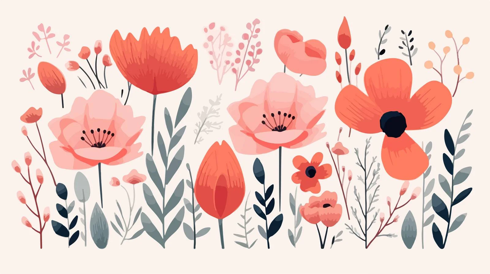 Elegant Floral Poster for Interior Decor — free download from Dotvec