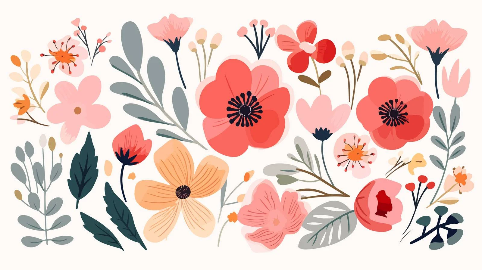 Elegant Floral Wall Art Placard Display — free download from Dotvec