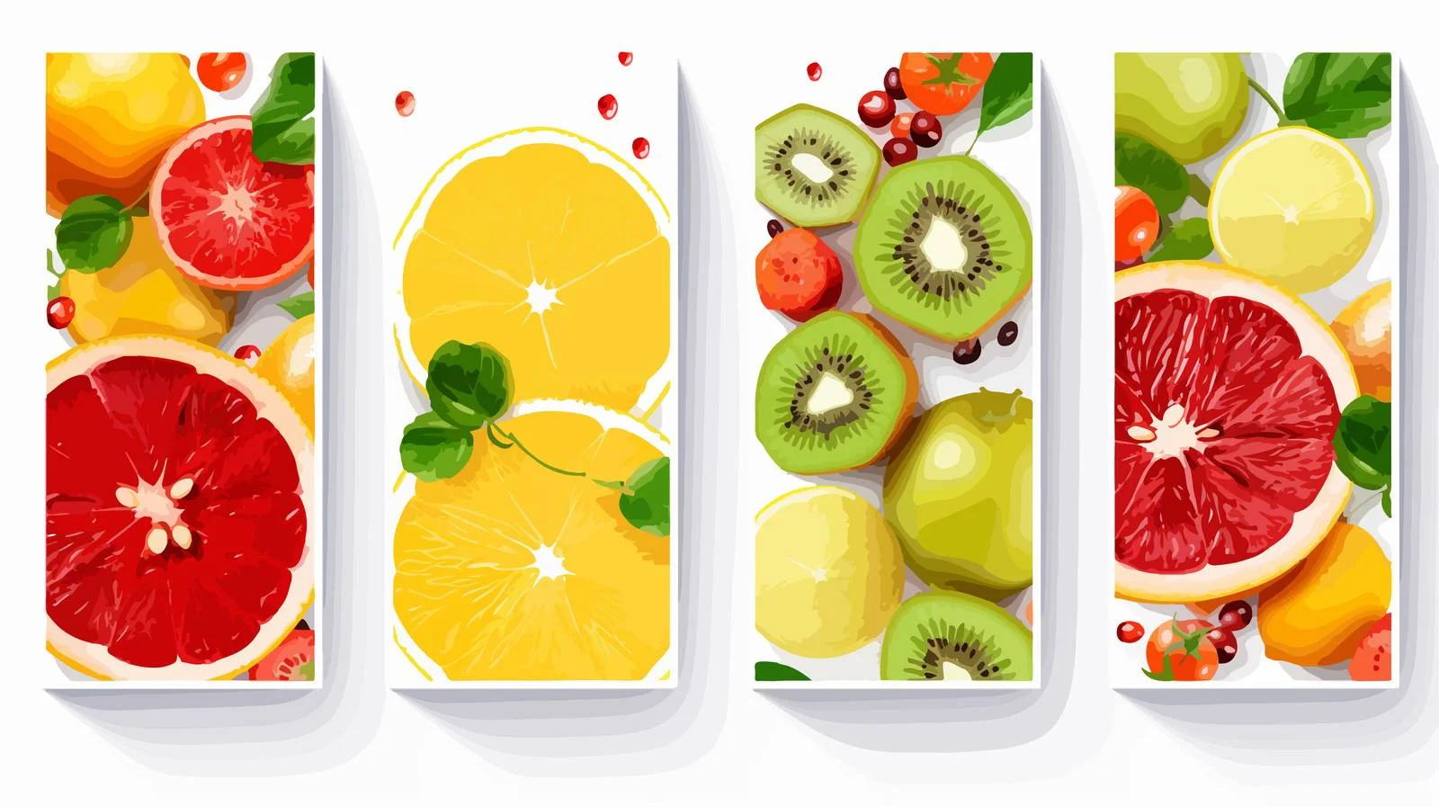 Exotic Tropical Fruits Display on Flyer — free download from Dotvec