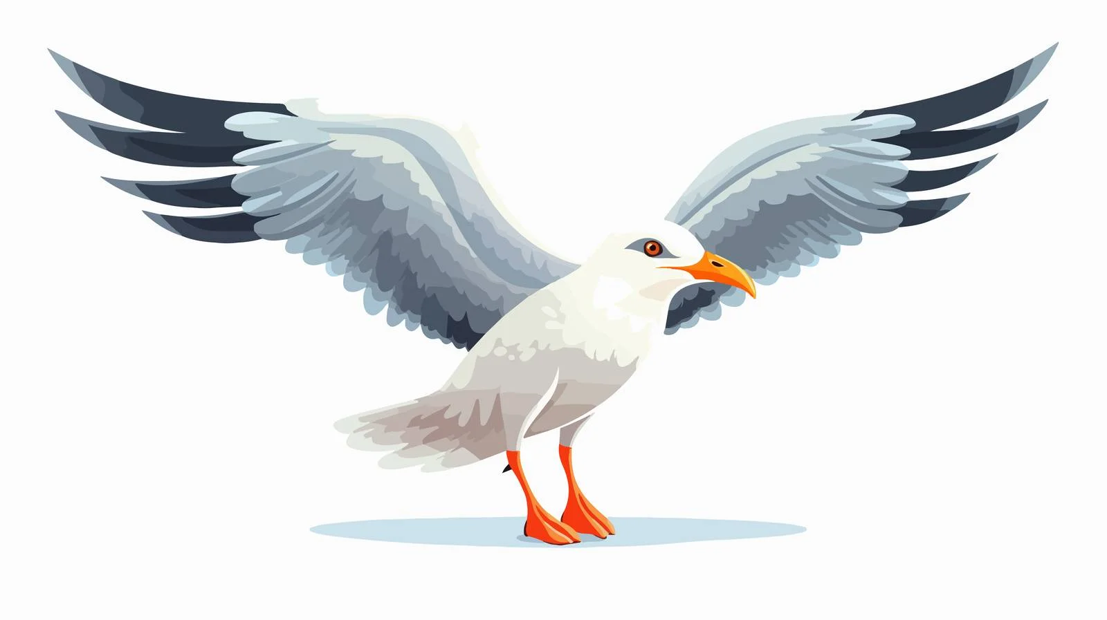 Graceful Seagull Soaring in Vector Art — free download from Dotvec