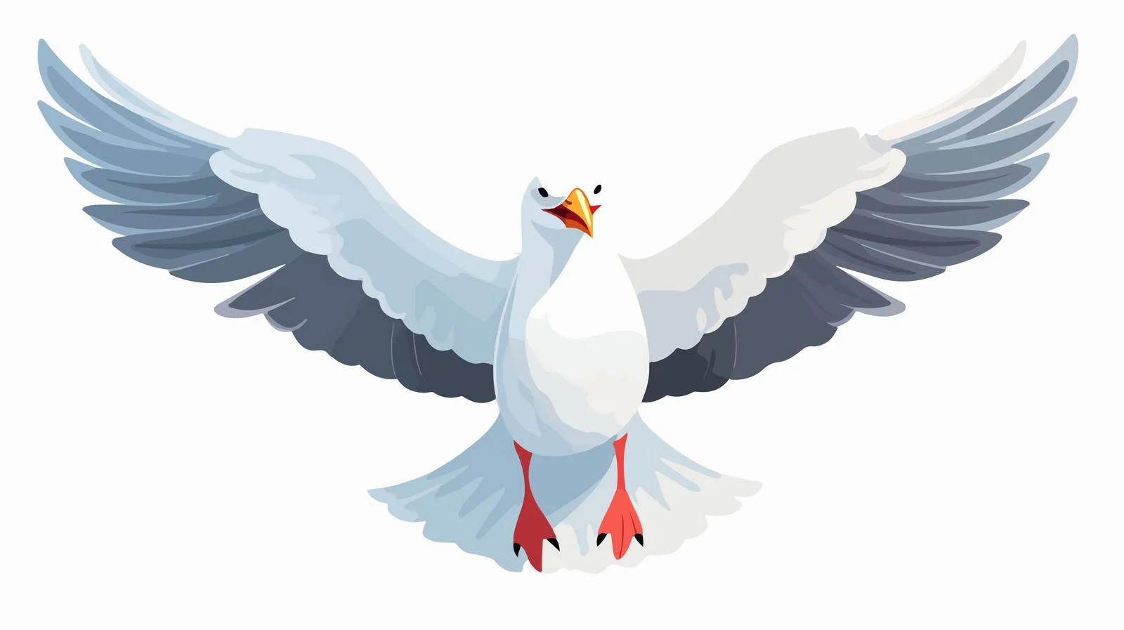 Elegant Seagull Soaring in Flat Vector Style — free download from Dotvec