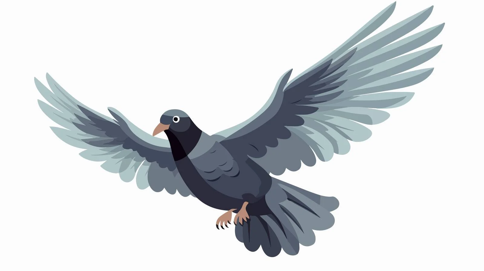 Elegant Flying Pigeon Vector Graphic Design — free download from Dotvec