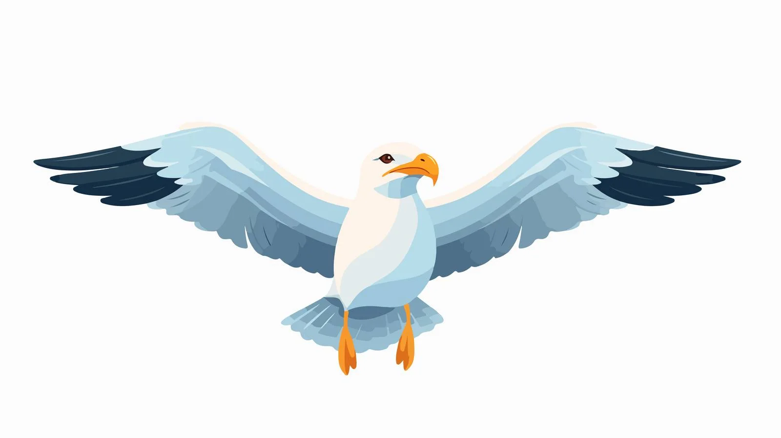 Graceful Seagull Glide Vector Illustration — free download from Dotvec