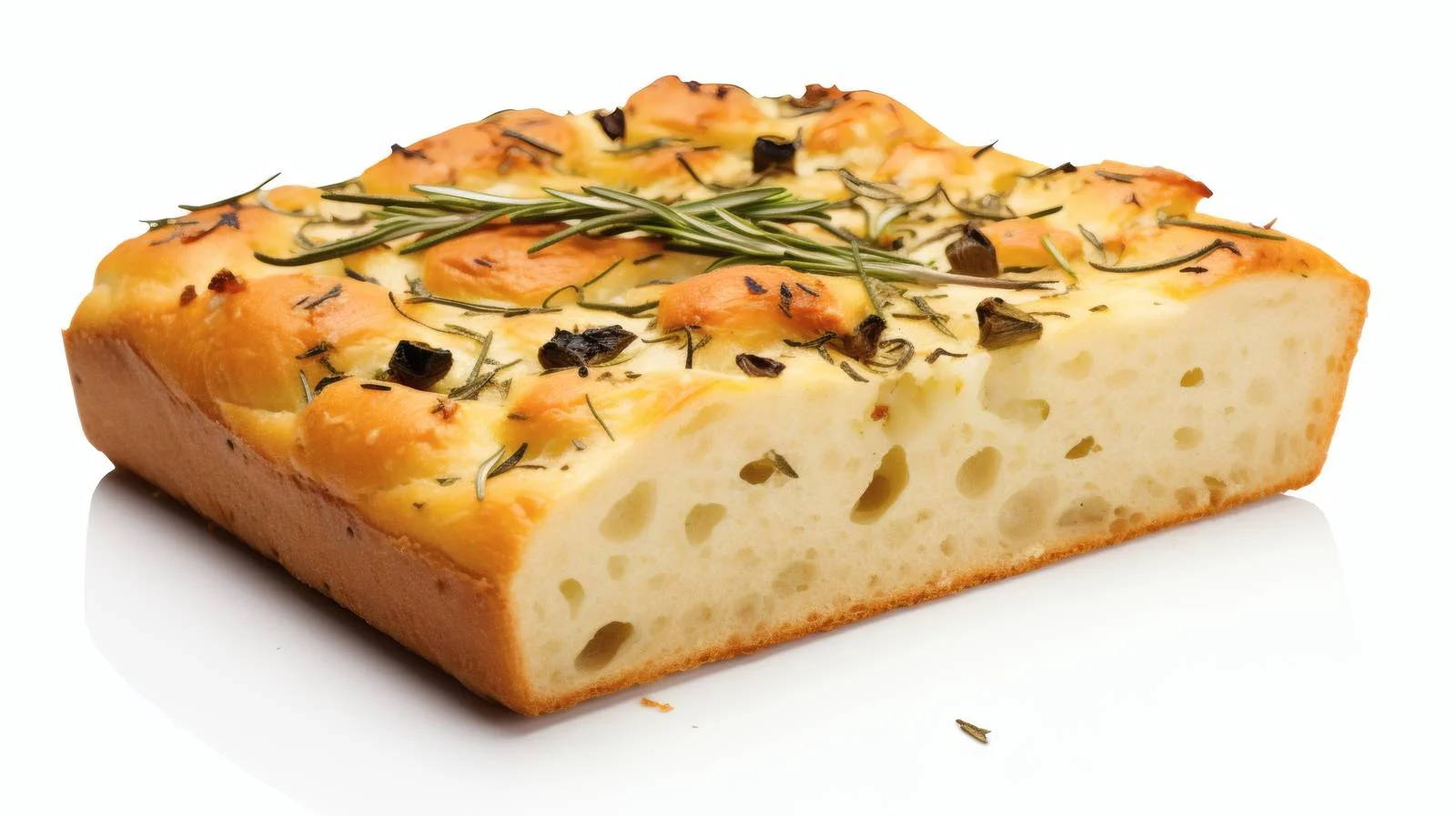 Classic Focaccia on White Background — free download from Dotvec