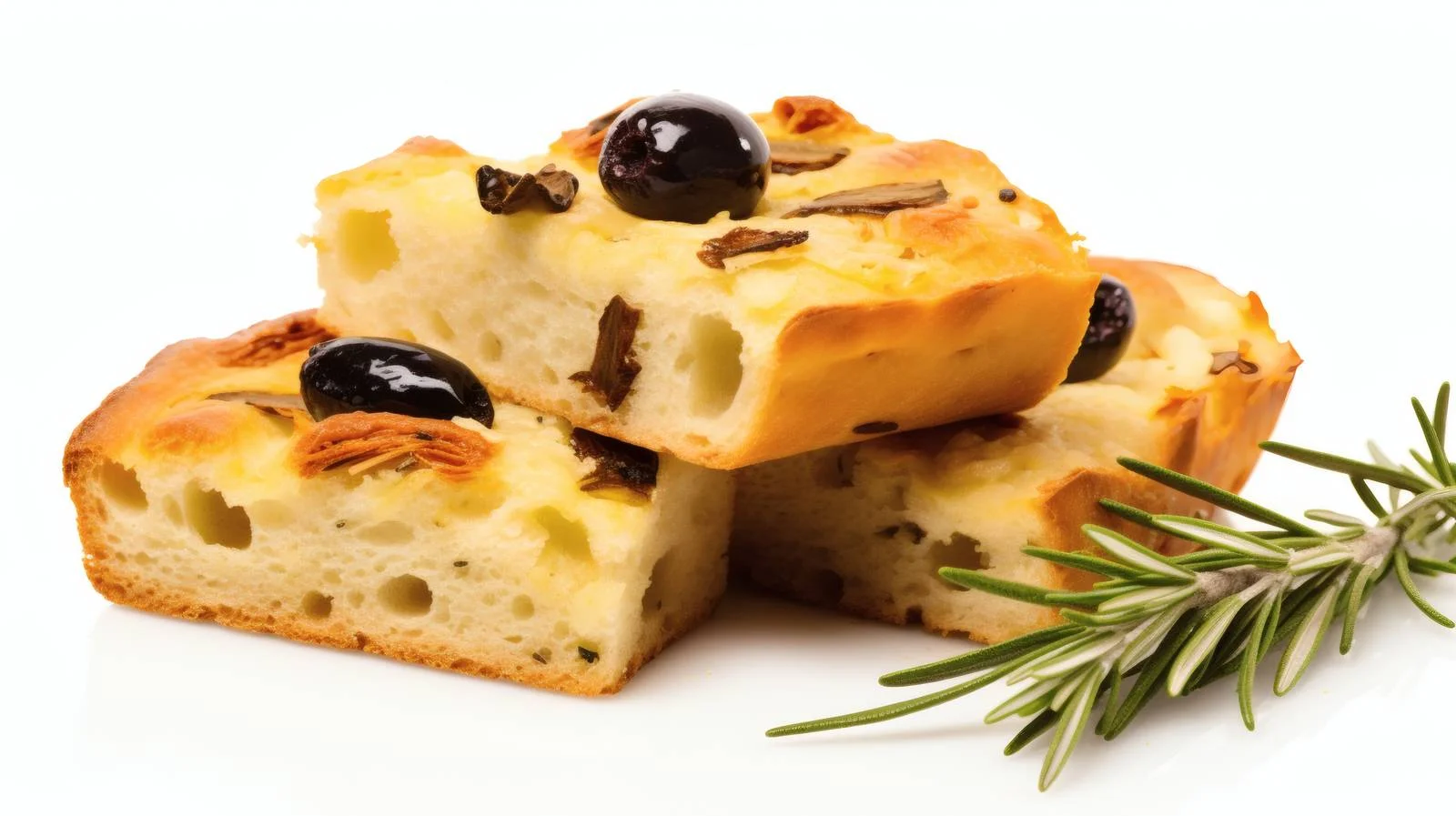 Focaccia Bread on White Background — free download from Dotvec