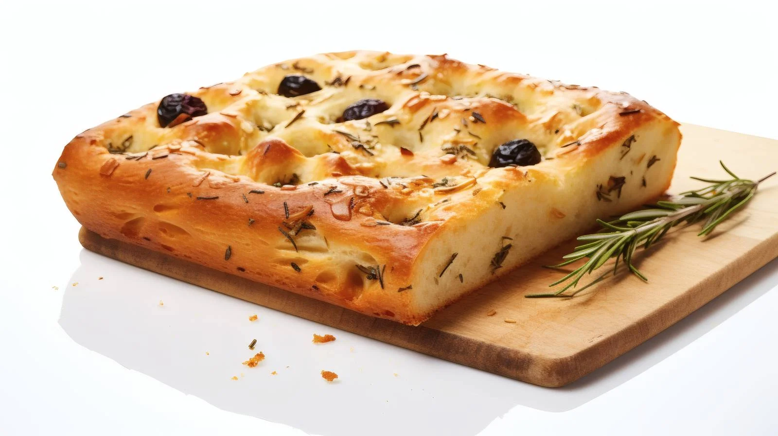 Classic Focaccia on White Background — free download from Dotvec