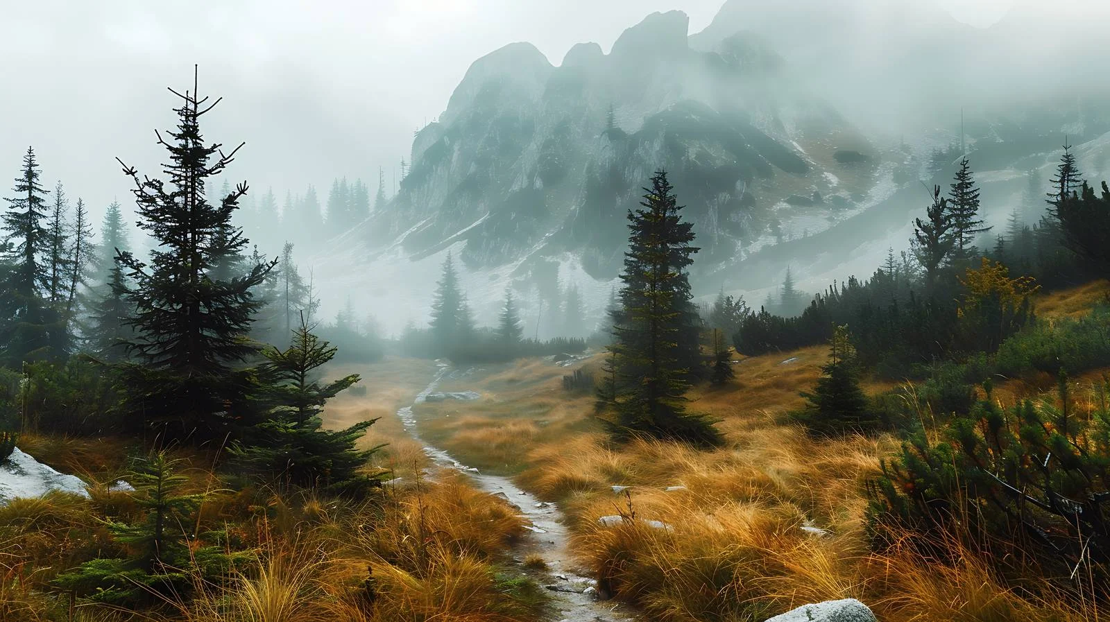 Misty Day in Polish Tatra Mountains — free download from Dotvec