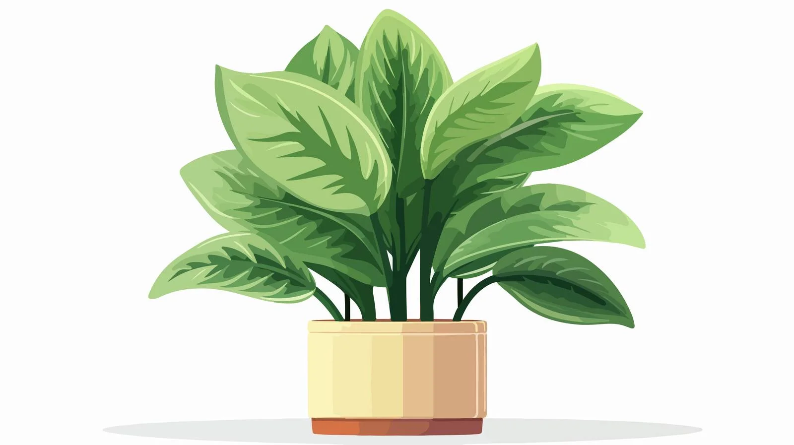 Fresh Foliage Houseplant in Green Pot — free download from Dotvec
