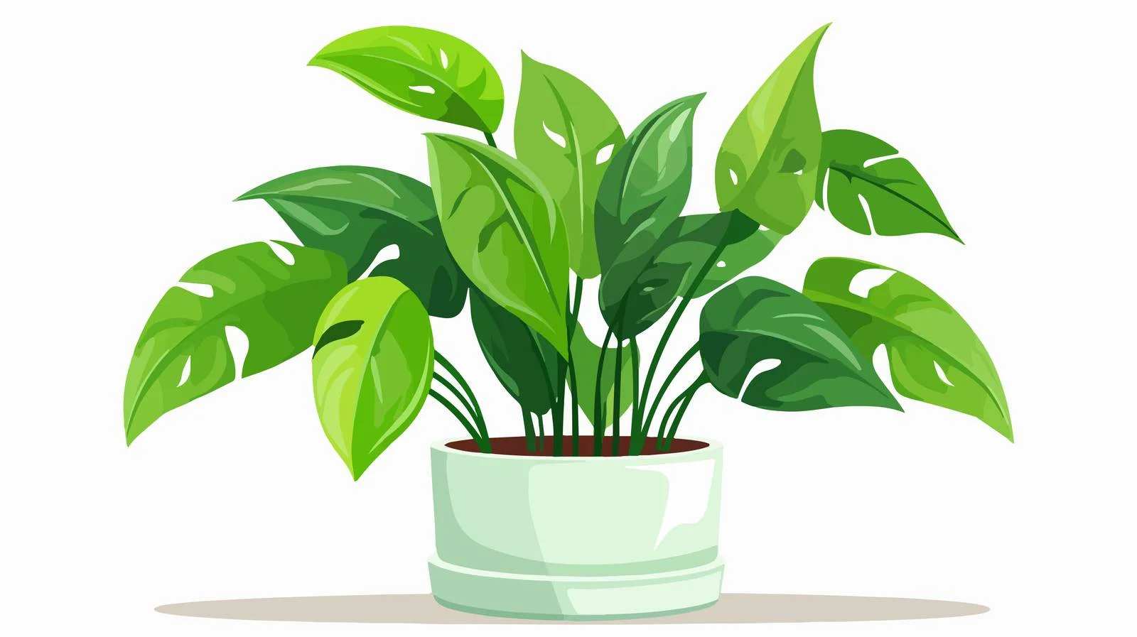 Lush Foliage Houseplant in Ceramic Pot — free download from Dotvec