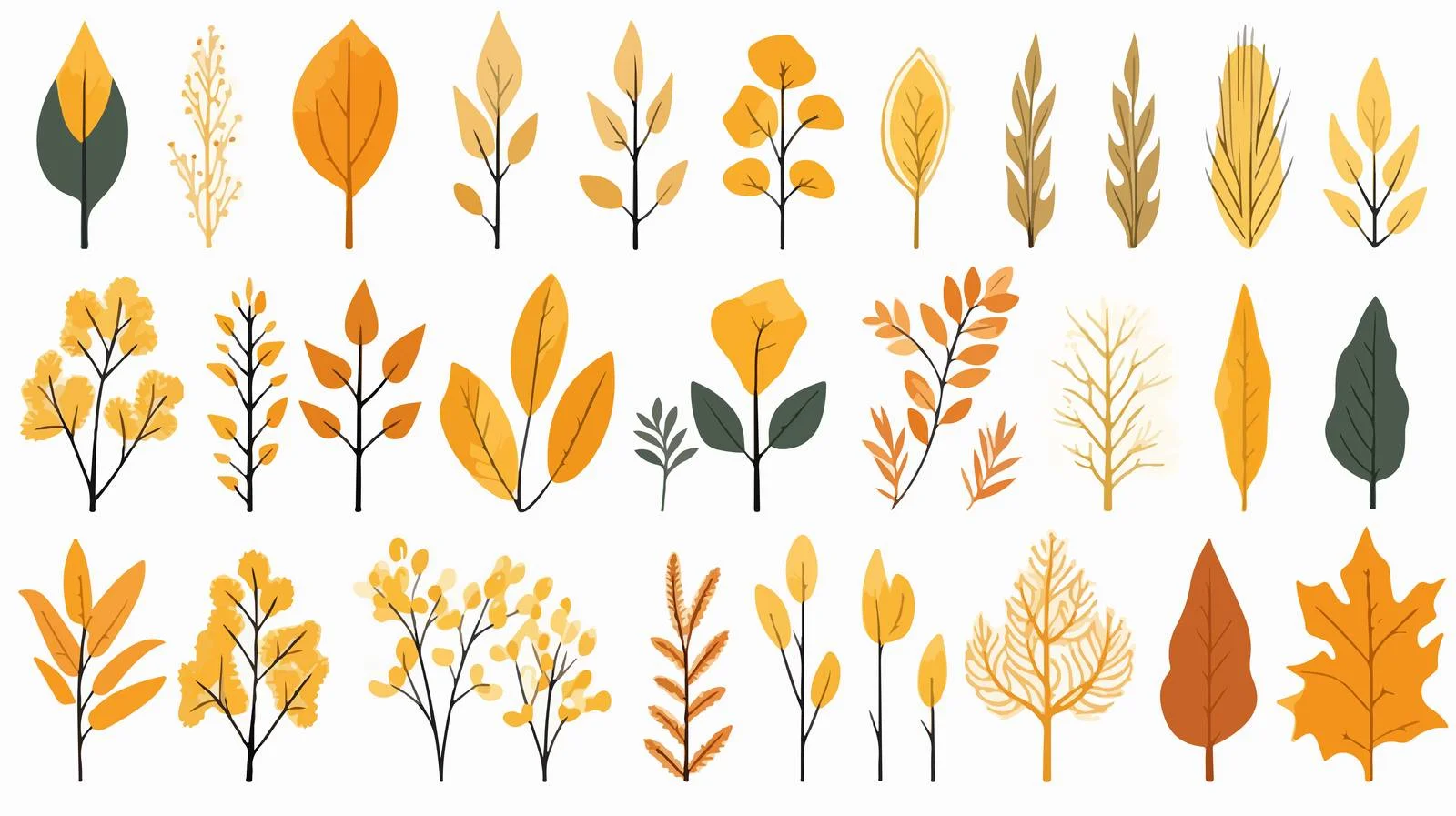 Autumn Foliage in Forest Wood Plants — free download from Dotvec