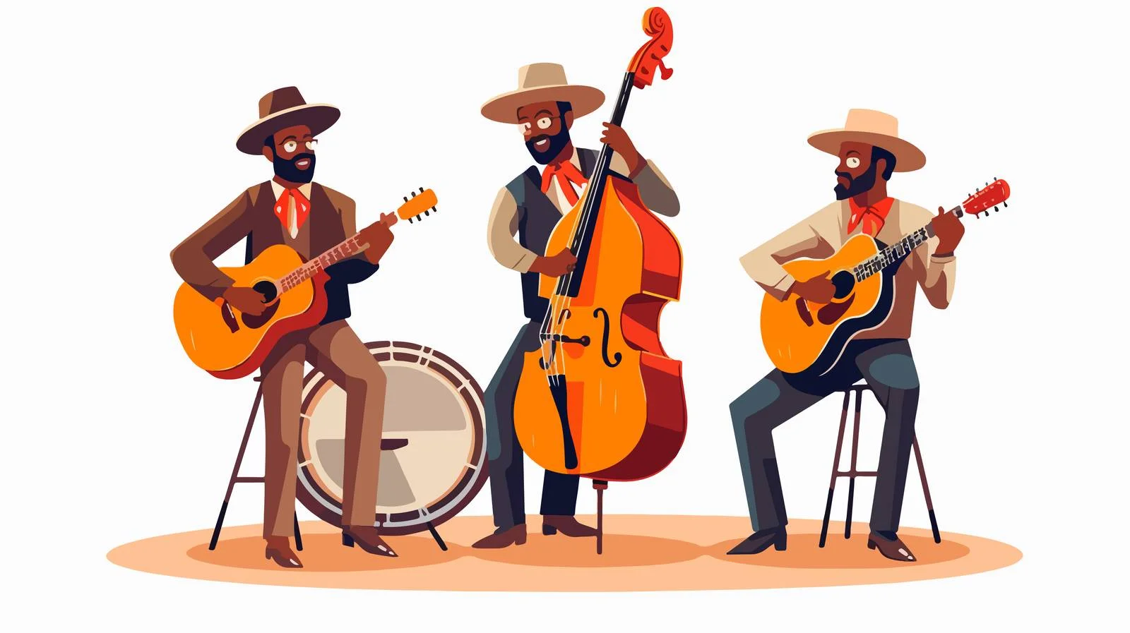 Ensemble of Latin Folk musicians performing — free download from Dotvec