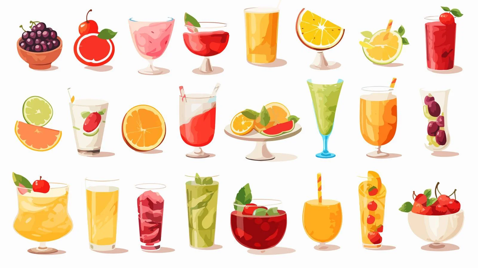 Summertime Picnic Snacks and Refreshments Collection — free download from Dotvec